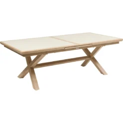 TABLE AXIOME EXTENSIBLE ALUMINIUM ARGILE HONEY 10 PLACES