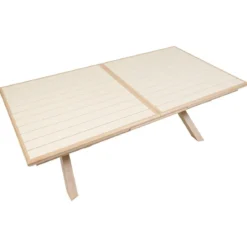 TABLE AXIOME EXTENSIBLE ALUMINIUM ARGILE HONEY 10 PLACES