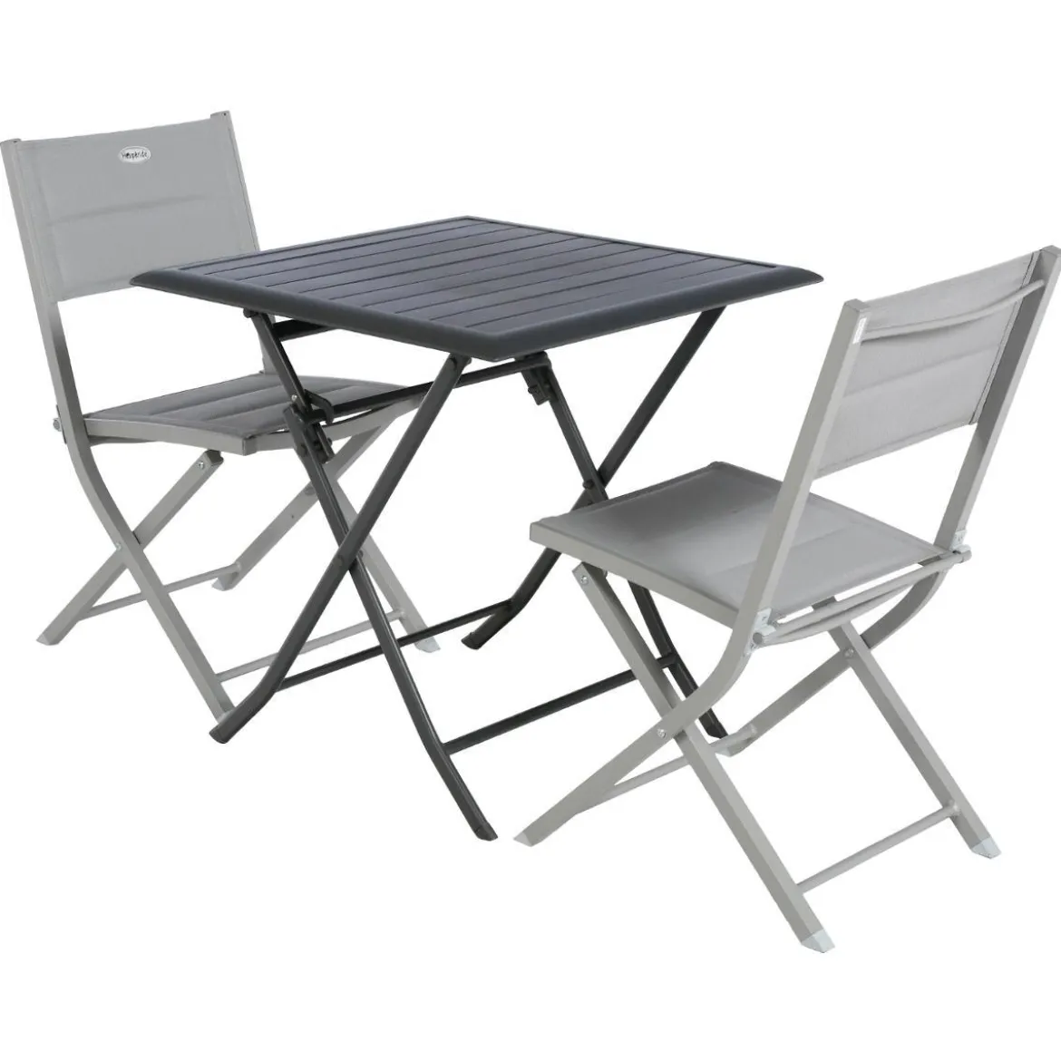 TABLE AZUA PLIANTE ALUMINIUM GRAPHITE 2 PLACES