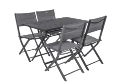 TABLE AZUA PLIANTE ALUMINIUM GRAPHITE 4 PLACES