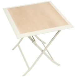 TABLE AZUA PLIANTE VERRE IMPRIME 2 PLACES EPEAUTRE ARGILE