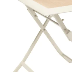 TABLE AZUA PLIANTE VERRE IMPRIME 2 PLACES EPEAUTRE ARGILE