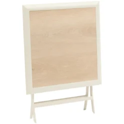 TABLE AZUA PLIANTE VERRE IMPRIME 2 PLACES EPEAUTRE ARGILE