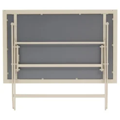 TABLE AZUA PLIANTE VERRE IMPRIME 4 PLACES EPEAUTRE ARGILE