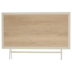 TABLE AZUA PLIANTE VERRE IMPRIME 6 PLACES EPEAUTRE ARGILE
