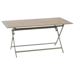 TABLE AZUA PLIANTE VERRE IMPRIME 6 PLACES TRUFFE CAFE
