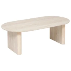 TABLE BASSE ANAYA EFFET TRAVERTIN BEIGE 120X60X40CM