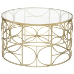 TABLE BASSE ARTIFICE DORE D.71X41CM