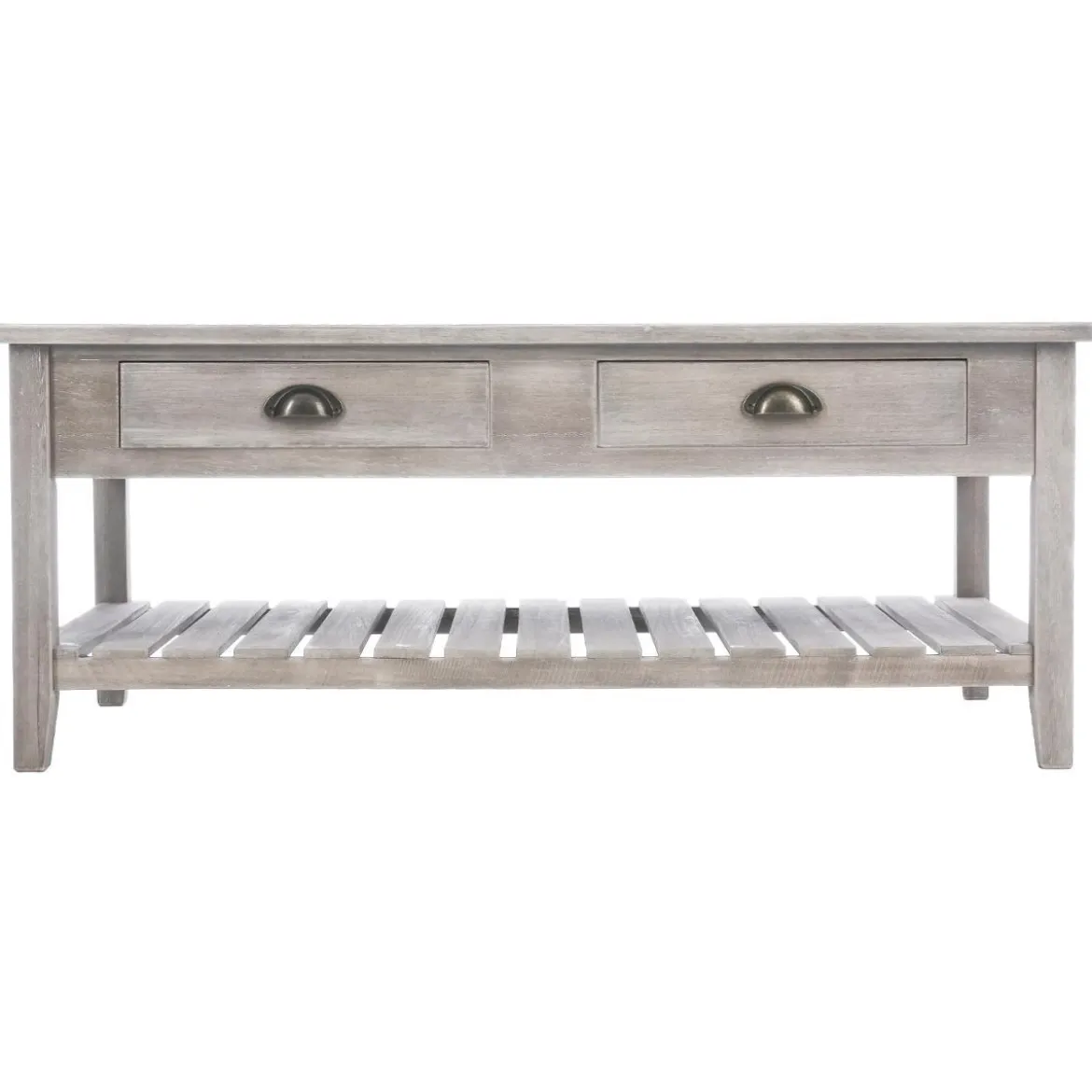 TABLE BASSE BOIS CAMPAGNE 2 TIROIRS
