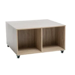 TABLE BASSE 4 CASES MIX NATUREL