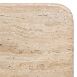 TABLE BASSE JIVAN TRAVERTIN BOIS D.120X70CM