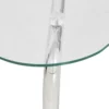 TABLE BASSE METAL VERRE HECATE CHROME