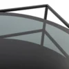 TABLE BASSE METAL VERRE YOHO D.90X90X40CM