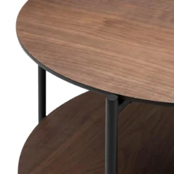 TABLE BASSE RONDE METAL KEMI MARRON D.63.2CM