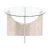 TABLE BASSE RONDE VERRE PIETRA D70CM
