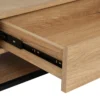 TABLE BASSE 2 TIROIRS ALDEA BEIGE D.120X60X40CM