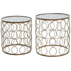 TABLE CAFE ARCHI DORE D.40.5X40.5X44CM