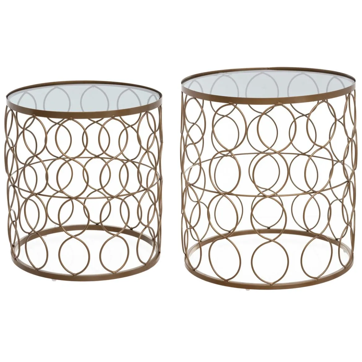 TABLE CAFE ARCHI DORE D.40.5X40.5X44CM