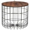 TABLE CAFE BEN NOIR D.60X51.5CM