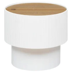 TABLE CAFE ENOLA BLANC D.38.5X35CM