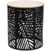TABLE CAFE FEUILLE NOIR D.39X39X45CM