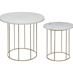 TABLE CAFE MARBRE D.60X55CM