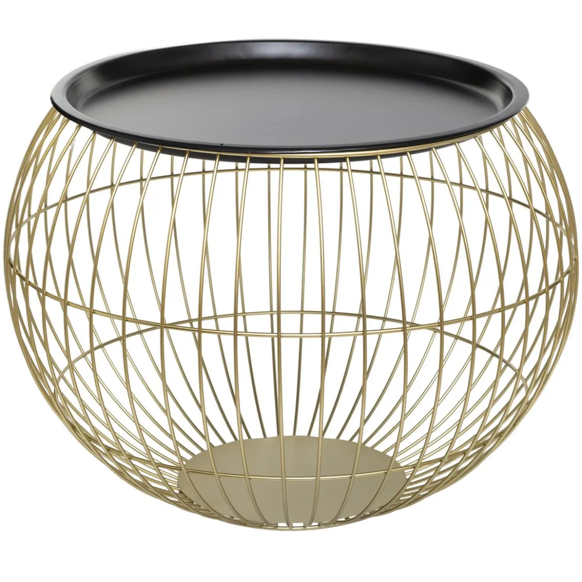 TABLE CAFE METAL ALYA DORE D.49X35CM