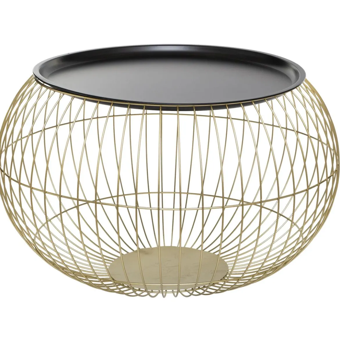 TABLE CAFE METAL ALYA DORE D.49X35CM