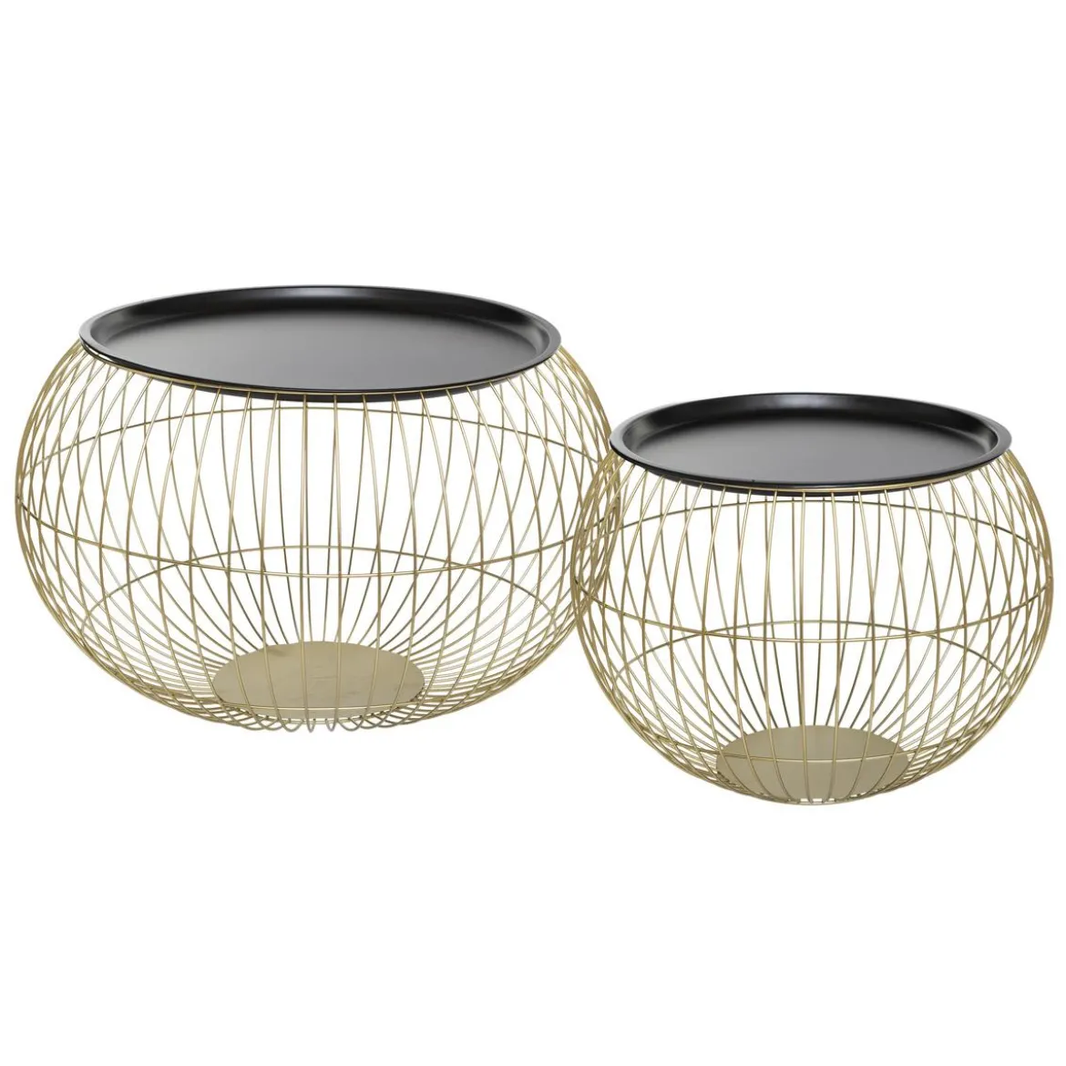 TABLE CAFE METAL ALYA DORE D.66.5X40CM