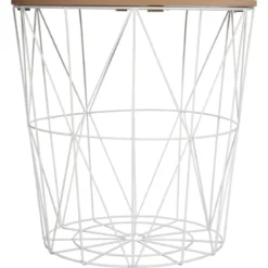 TABLE CAFE METAL BLANC KUMI D.41X40CM