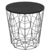 TABLE CAFE METAL FEUILLE KUMI NOIR