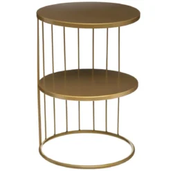 TABLE CAFE METAL KOBU DORE