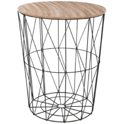 TABLE CAFE METAL NOIR KUMI D.47X57CM