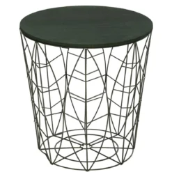 TABLE CAFE METAL VERT KUMI LEAF