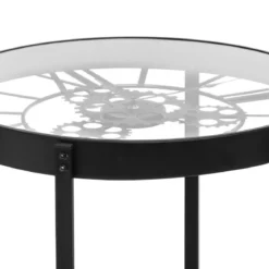 TABLE CAFE PENDULE MECANIQUE D.50.5X49CM