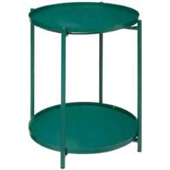TABLE CAFE 2 PLATEAUX VERT MEEKO