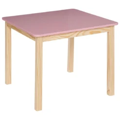 TABLE CARRE CLASSIC ROSE D.60X60X48CM