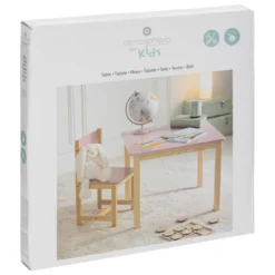 TABLE CARRE CLASSIC ROSE D.60X60X48CM