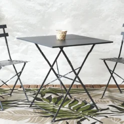 TABLE CARREE PLIANTE CAMARGUE GRIS