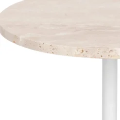 TABLE D APPOINT CELEN TRAVERTIN BLANC D.40X45CM