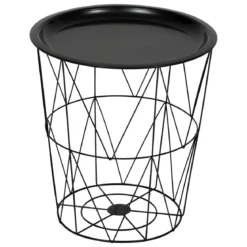 TABLE D APPOINT KUMI NOIR D.40X37X37CM