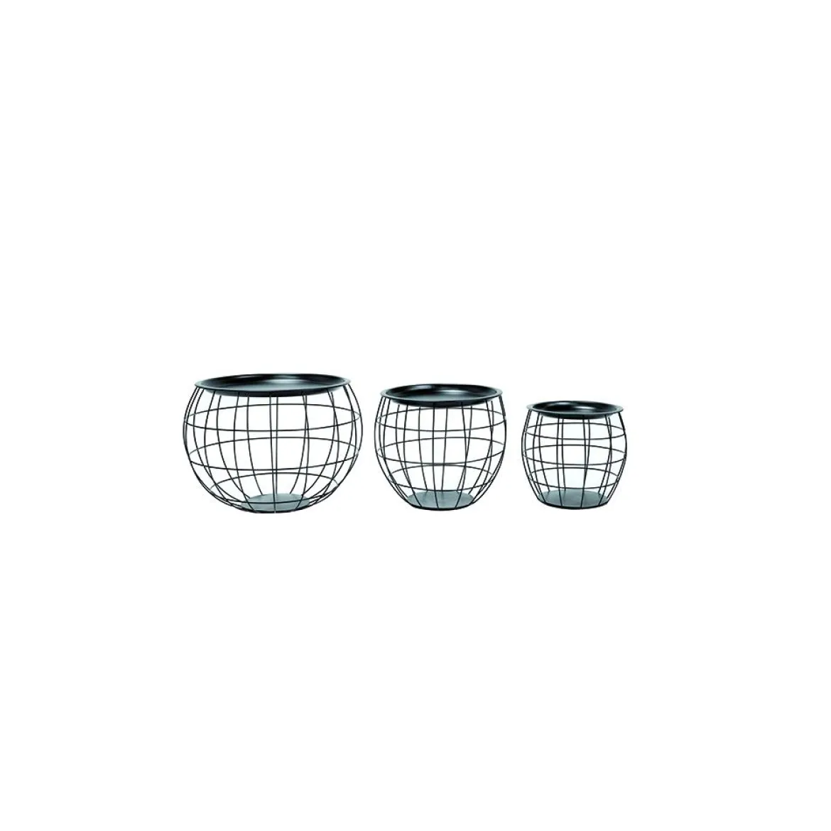 TABLE D APPOINT RONDE METAL D.37X37X33CM