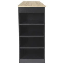 TABLE DE BAR MANGE DEBOUT ETAGERES CHEERS NOIR