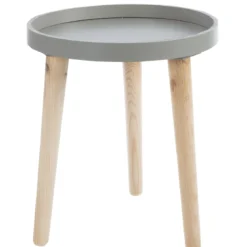 TABLE ET PLATEAU BOIS 3 PIEDS PIN 30X35CM