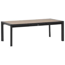 TABLE EVASION EXTENSIBLE ALUMINIUM HONEY GRAPHITE 10 PLACES