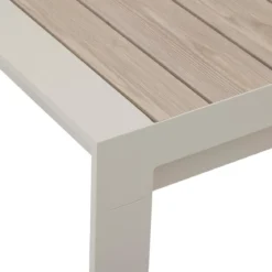 TABLE EVASION EXTENSIBLE ALUMINIUM LIN ARGILE 8 PLACES