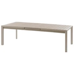 TABLE EVASION EXTENSIBLE ALUMINIUM LIN ARGILE 14 PLACES