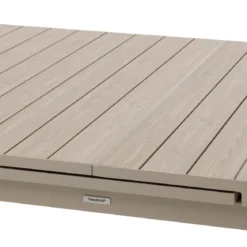 TABLE EVASION EXTENSIBLE ALUMINIUM LIN ARGILE 14 PLACES