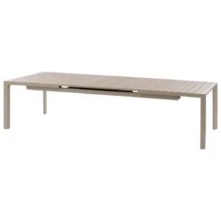 TABLE EVASION EXTENSIBLE ALUMINIUM LIN ARGILE 14 PLACES