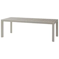 TABLE EVASION FIXE ALUMINIUM LIN ARGILE 8 PLACES